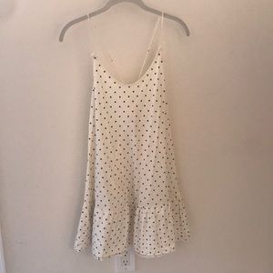White Black Polka Dot Free People Dress